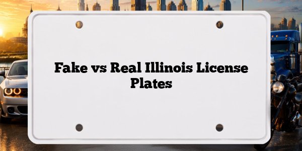 Fake vs Real Illinois License Plates